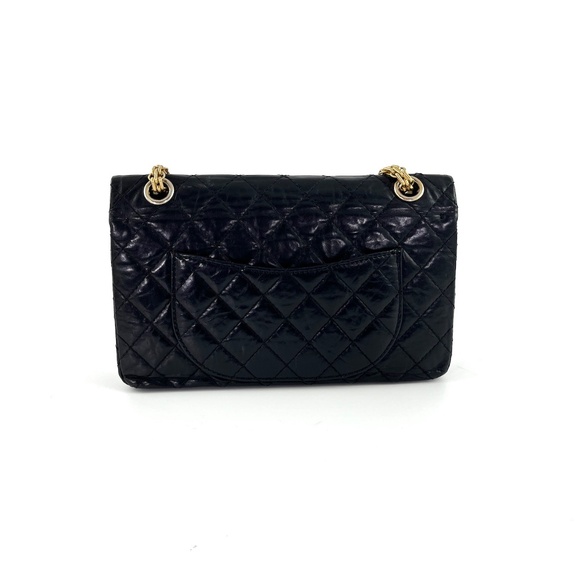 Authentic CHANEL Black 225 2005 Reissue 2.55 Leather Crossbody Bag - Picture 5 of 14